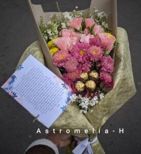 10AH Bouquets de fleurs variés 3 + 5 ferrero rocher (MM)