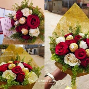 1S7E-7 roses + 3 ferrero rocher