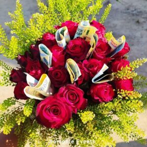S4E-Money bouquet + 7 roses