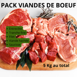 A-TSK-Pack viandes de bœuf 5kg (1kg/chaque)